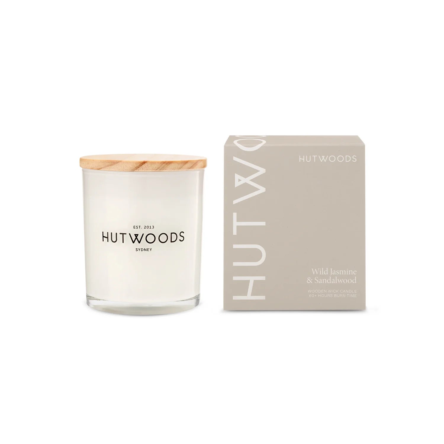 HUTWOODS Wild Jasmine and Sandlewood 60hr Candle